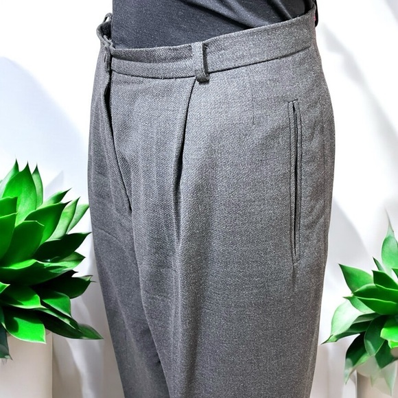 Liz Claiborne Collection Wool Gray High-Waisted Trousers - Picture 10 of 16